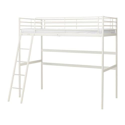 Ikea Bunk Bed Frame White Svarta Furniture Home Living Furniture Bed Frames Mattresses On Carousell