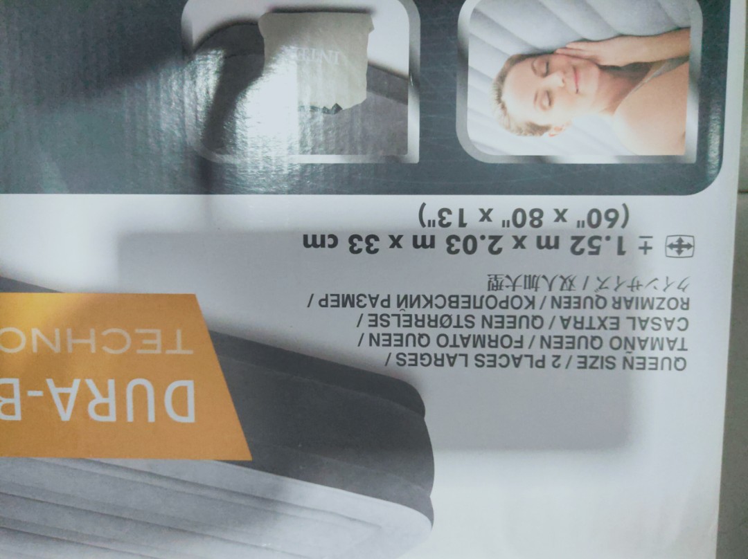 Intex Queen Air bed, Furniture & Home Living, Furniture, Bed Frames