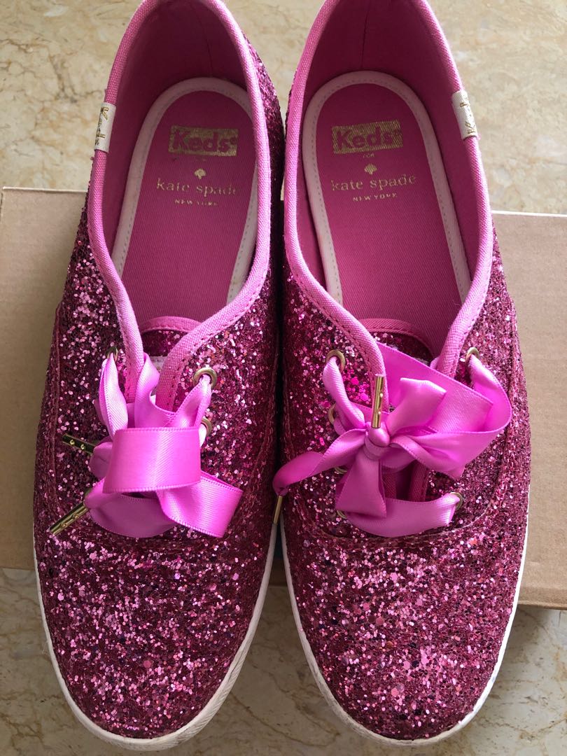 Keds Kate Spade Glitter pink sneakers 