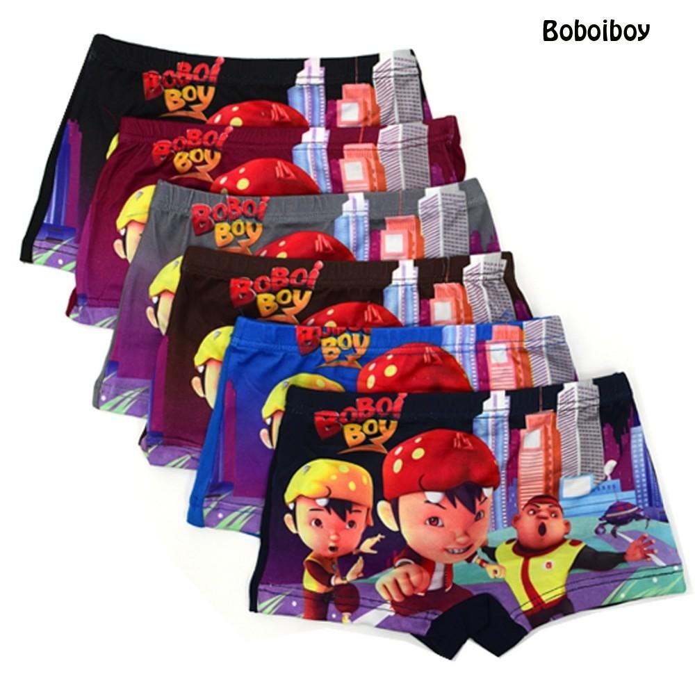 6 Pcs Cotton Girls Panties Cartoon Kids Baby Short Briefs Children