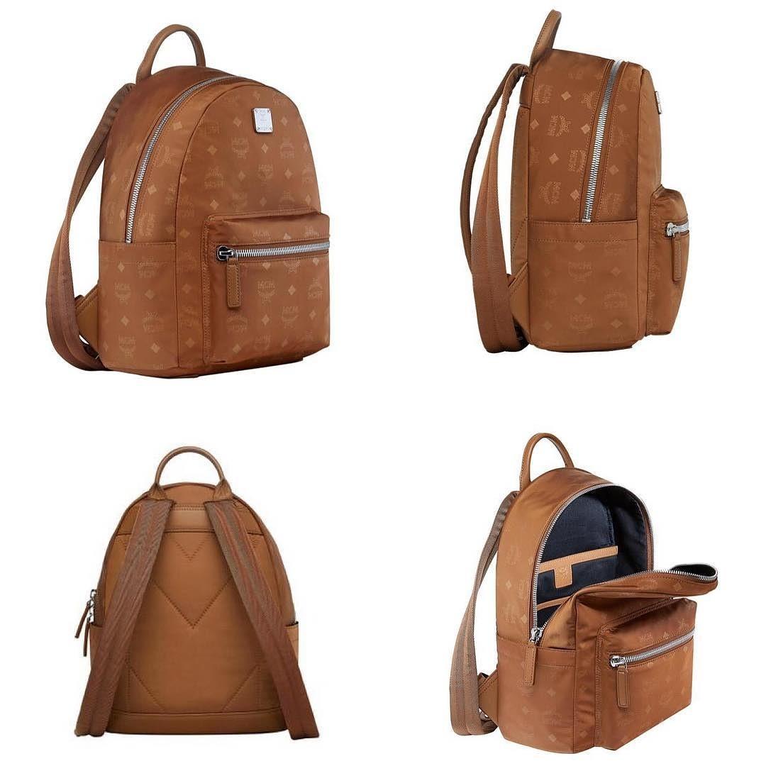 MCM dieter teardrop backpack in monogram NYLON brown sz 25x33x12