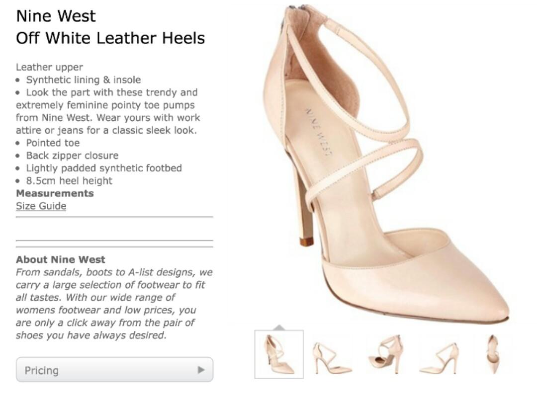nude heels nine west
