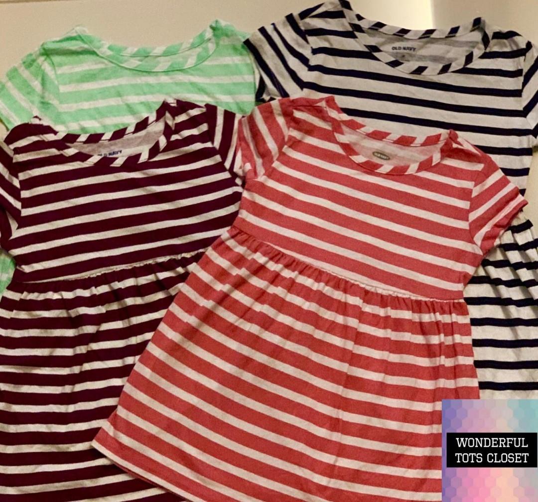 Brand New Old Navy Stripes Dresses Babies Kids Girls Apparel 1 To 3 Years On Carousell
