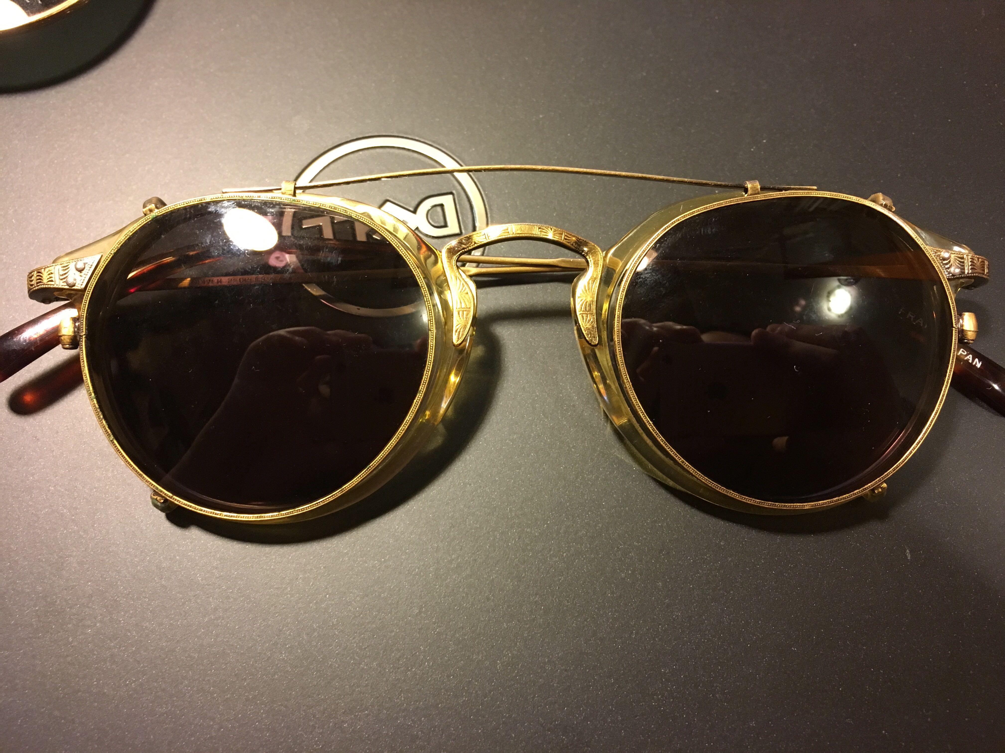 Oliver peoples OP-27 AG w/ clip on, 男裝, 鞋, 鞋墊及飾物- Carousell