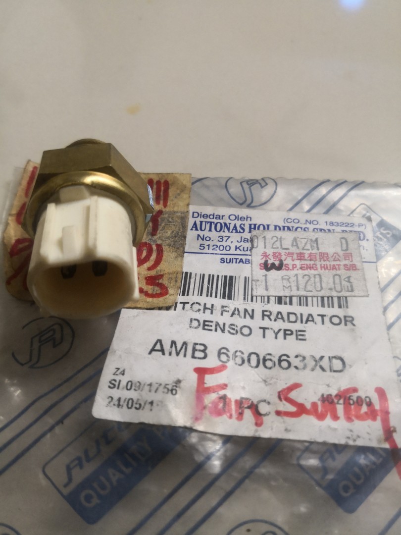 RadiatorFan switch for wira 1.5 DENSO TYpe, Auto Accessories on Carousell