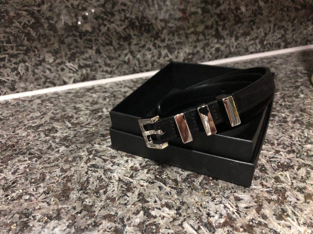 Saint laurent three passant top belt