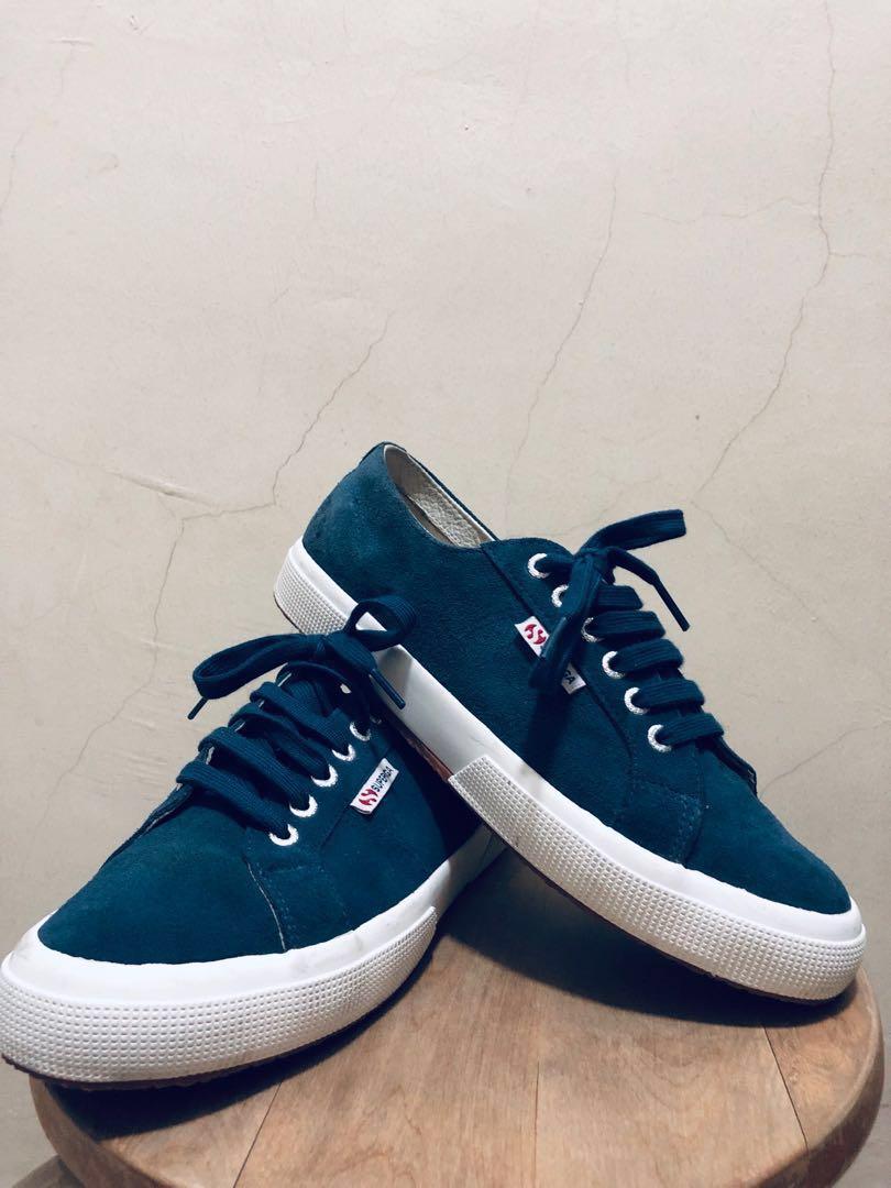 Superga Suede Blue Night Shadow Men S Fashion Footwear Sneakers On Carousell