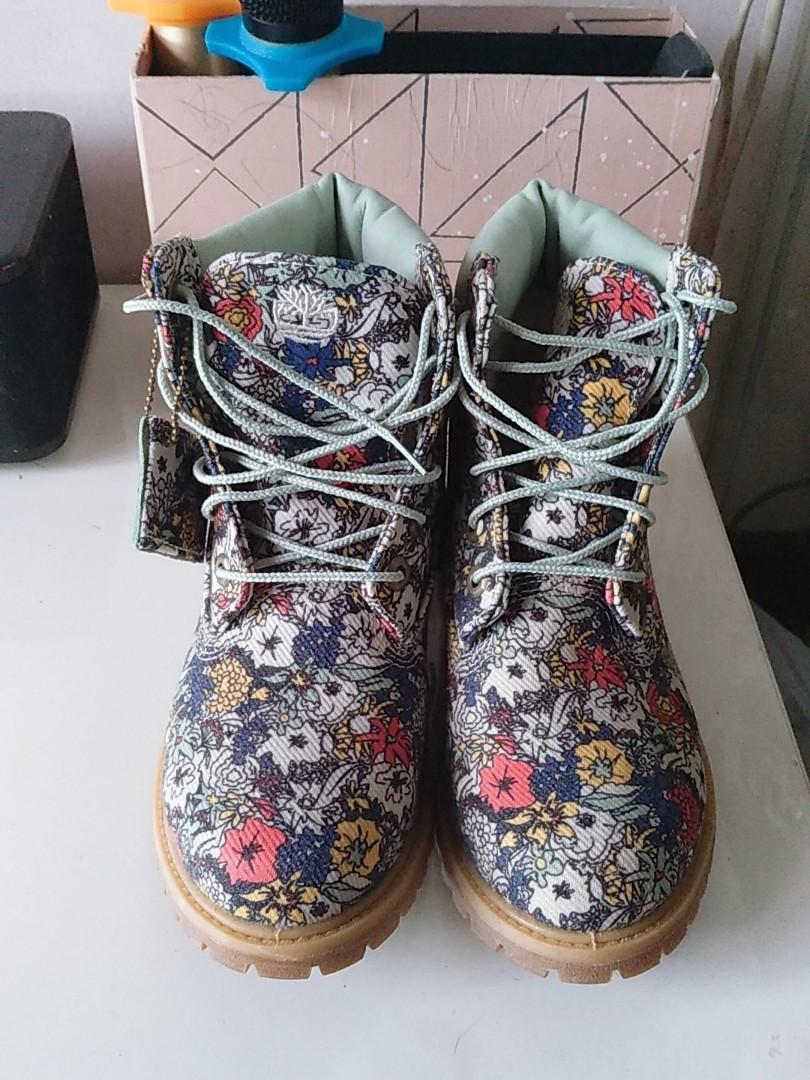 timberland floral shoes