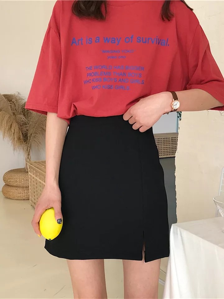Ulzzang Korean Korea Women Fashion Clothing Summer High Waist Black All Match Student Basic Skirt Women S Fashion Clothes Pants Jeans Shorts On Carousell
