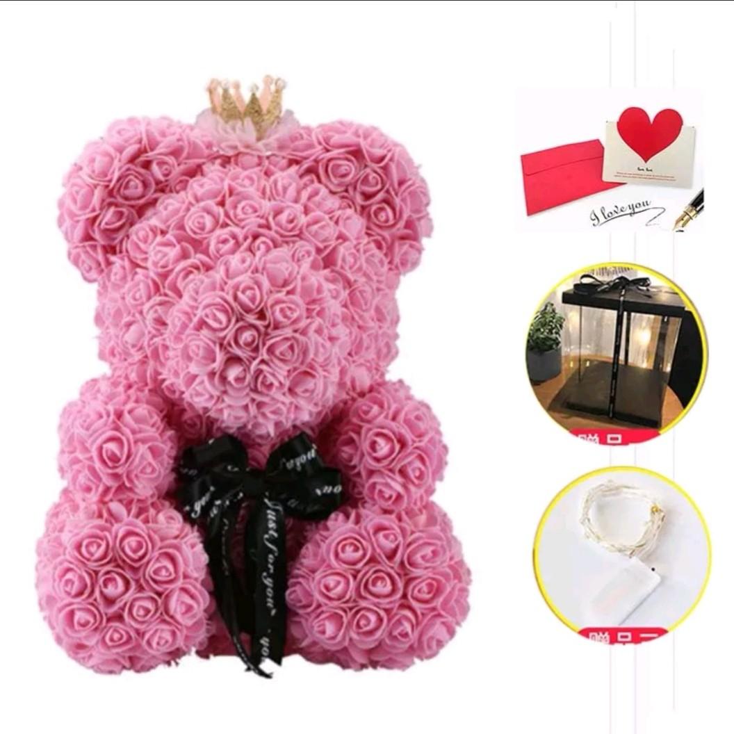 handmade rose teddy bear