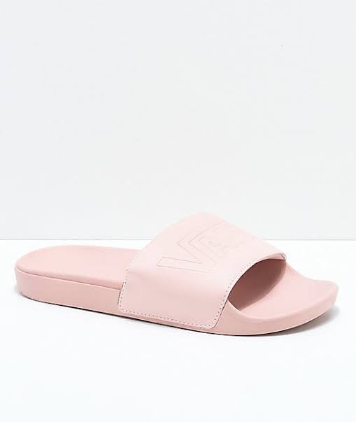 pink slide on vans