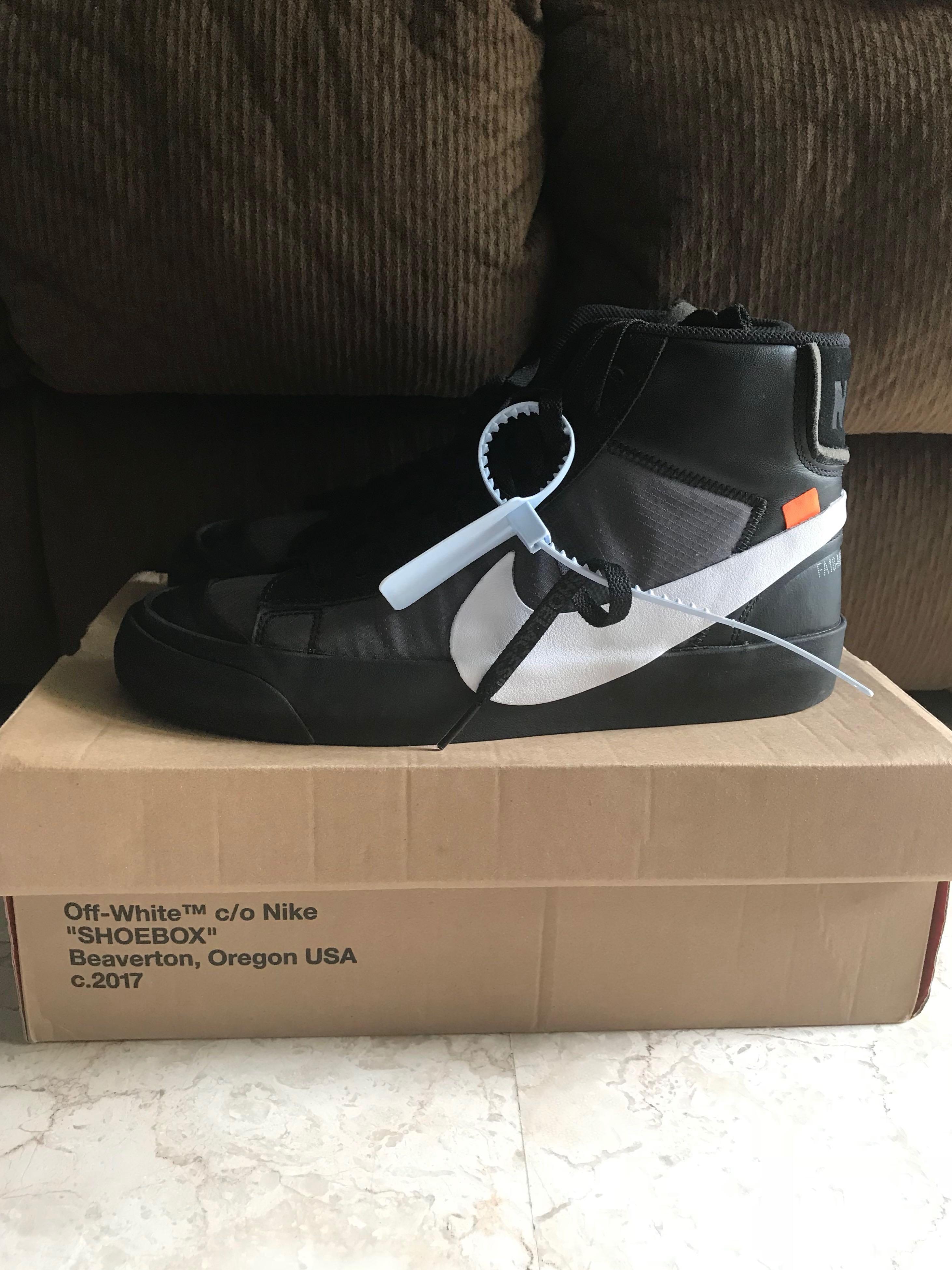 Vnds Us 9 Off White Nike Blazer Black Grim Reaper Men S Fashion