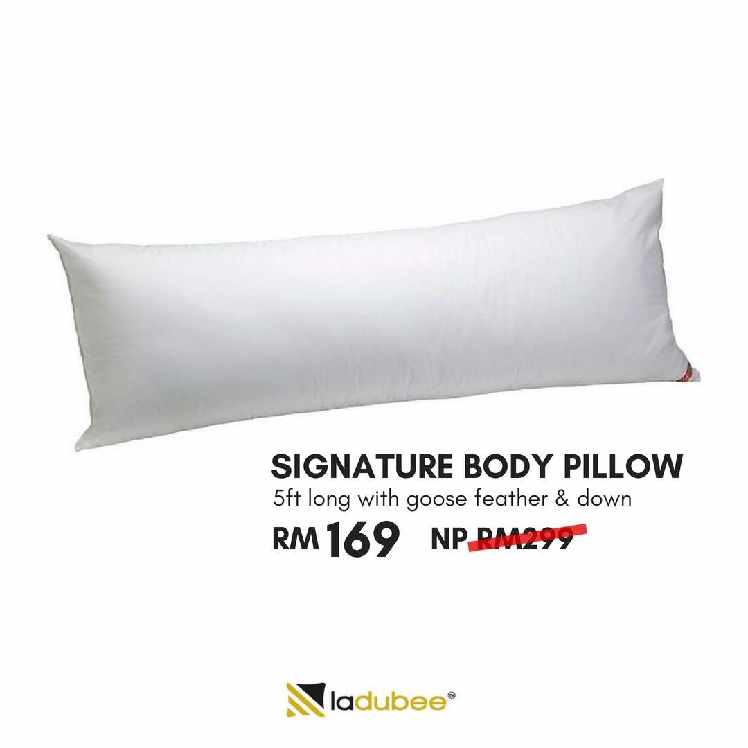 White Goose Down Feather Body Pillow Without Cover Rumah