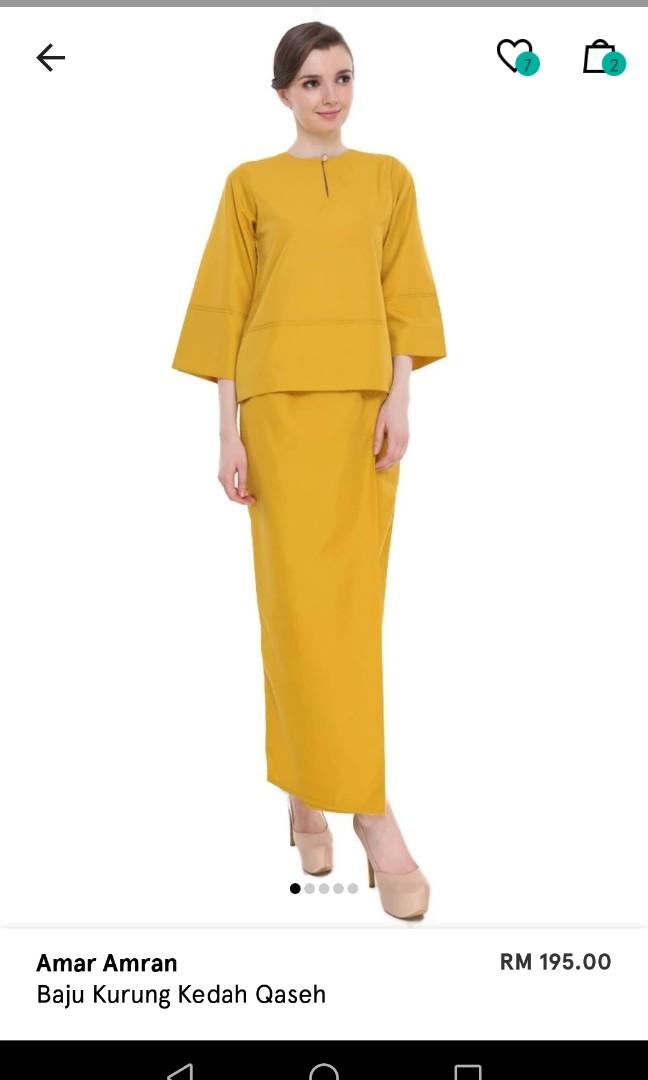 baju kurung yellow mustard