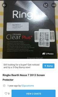 Ringbo Rearth Nexus 7 2013 Screen Protector