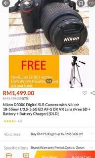 Nikon D3000 18mm-55mm Vr Kit