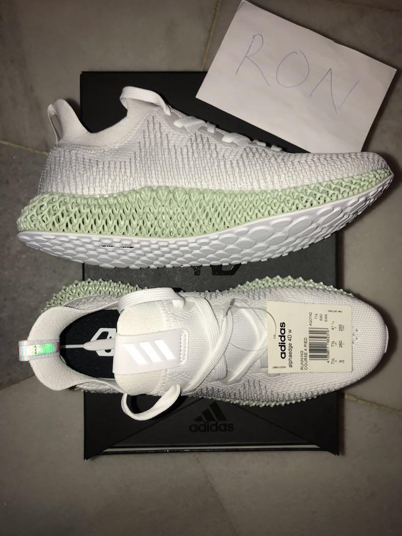 Adidas alphaedge 4d store white on feet