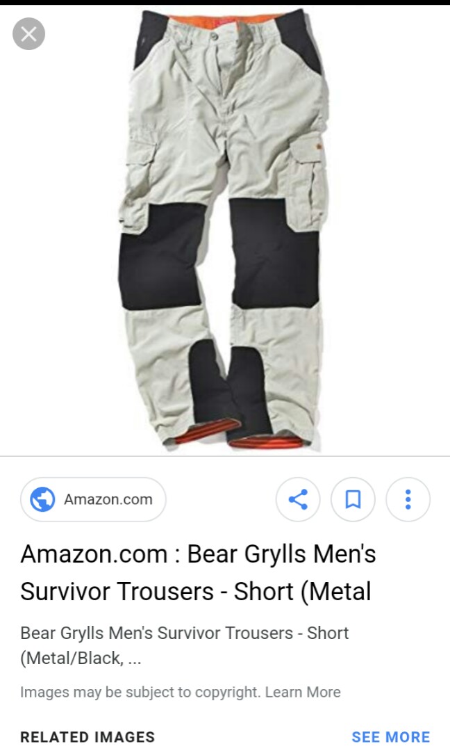Bear Grylls Survivor Trousers Mens Black Pepper Colour Womens Fashion  Activewear on Carousell