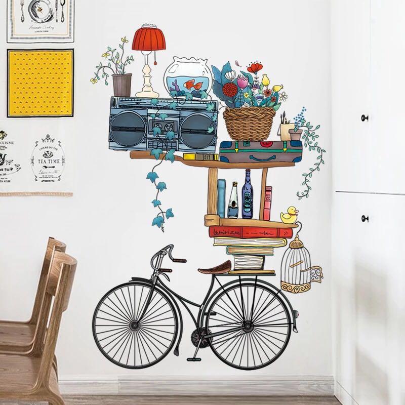 Bicycle Wall Decals Wall Stickers Wallpapers Furniture Home Decor Others On Carousell