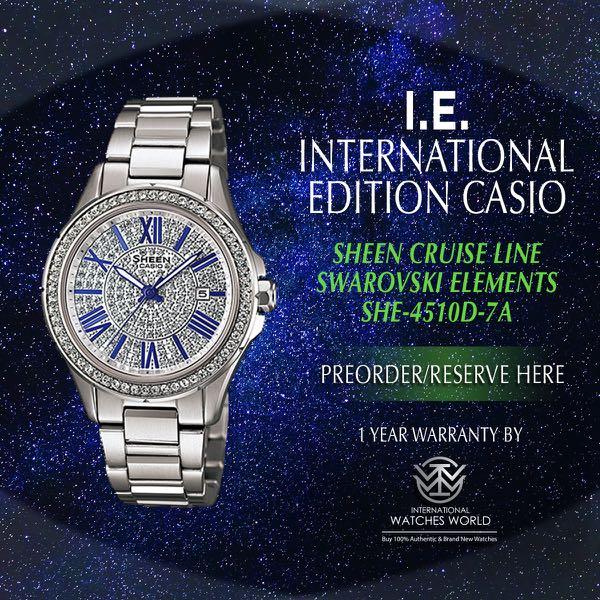 CASIO INTERNATIONAL EDITION SHEEN CRUISE LINE MADE WITH SWAROVSKI
