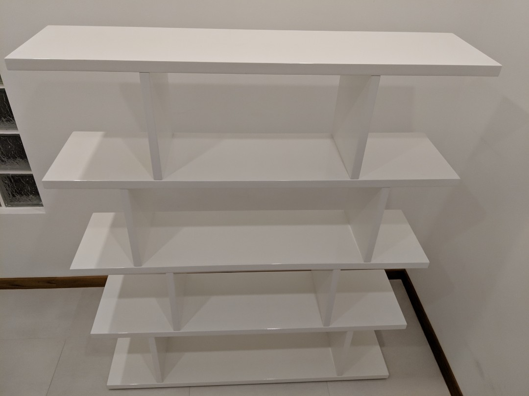 Cb2 3 14 White Bookcase Furniture Shelves Drawers On Carousell Design plus gallery presents a stairway white 96 wall mounted bookcase by cb2. cb2 3 14 white bookcase