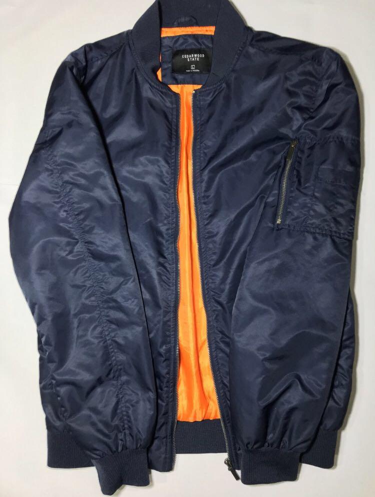 Primark Cedar Wood State Bomber Style Jacket Size M Aubergine | eBay