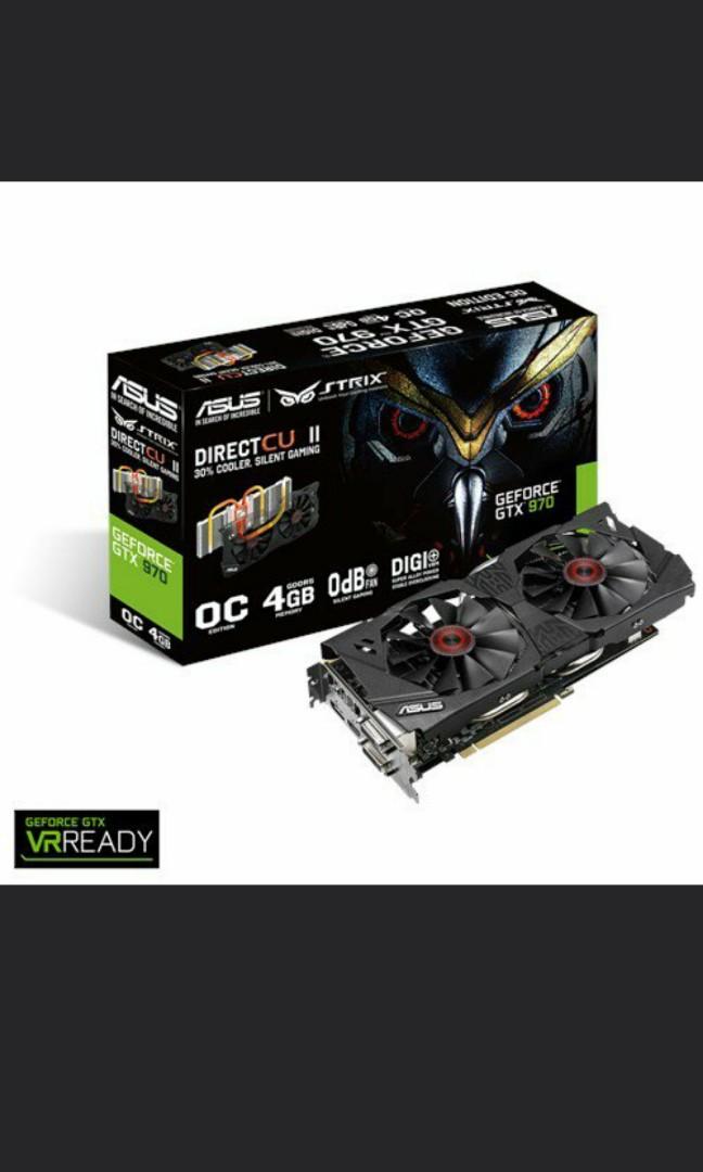 Cheapest Asus Strix Nvidia Gtx 970 4gb Electronics Computer Parts Accessories On Carousell
