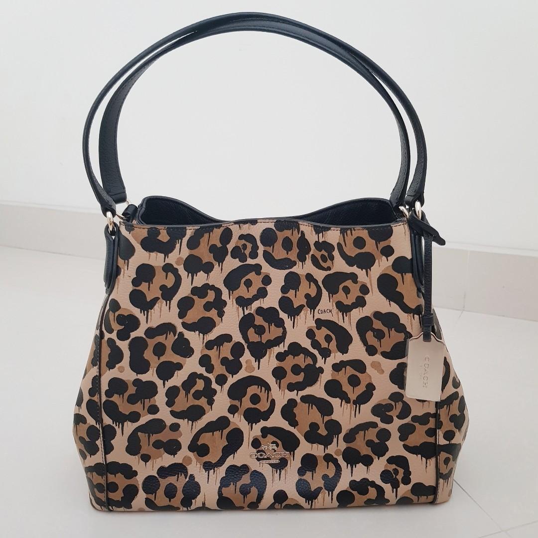 coach edie 31 leopard