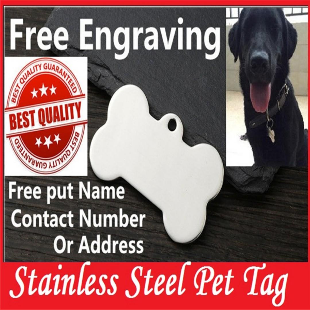 Customizing Pet Tag With Engraving Dog Tag Free Engraving Name 2 size Pet Supplies Homes Other Pet Accessories on Carousell