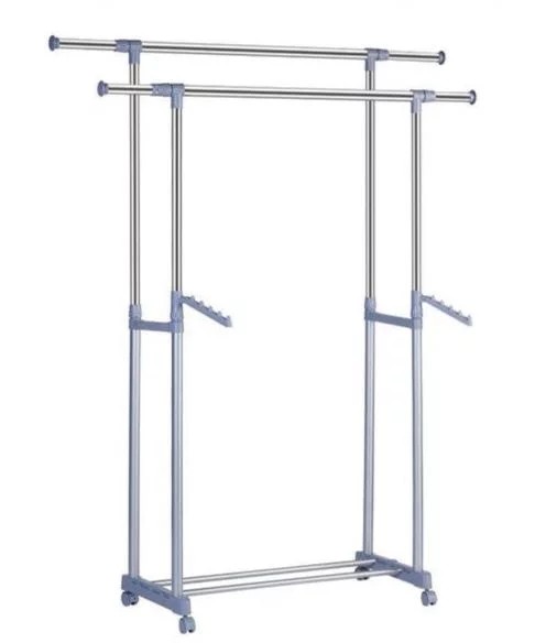 E1050 Heavy Duty Steel Double Rail Clothes Storage Garment Rack