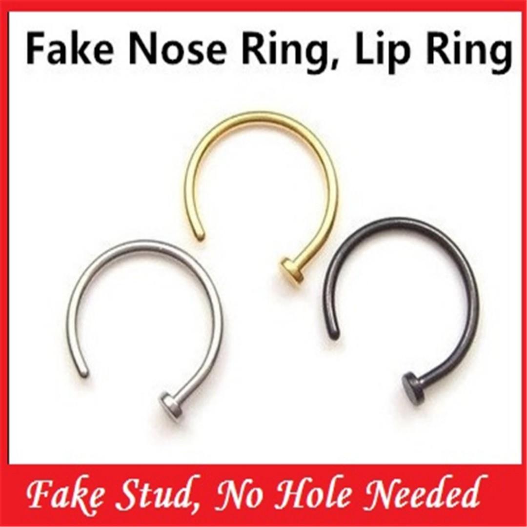 Fake Fake Piercing Nose Ring Lip Ring Labert Ring Septum