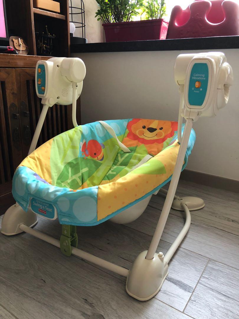 fisher price space saver swing and seat