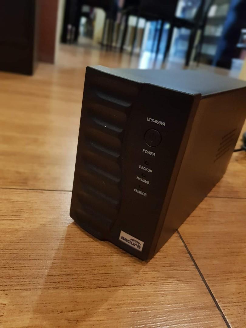 FOR SALE Secure UPS 650VA POWER SUPPLY FOR PC (Category: Computer Parts) located in Binan City. Submitted by pbsans (Listing ID 210023063, Image 1). Description: For Sale: Secure UPS 650VA (Stocked but Not Used) PHP 2000 Price from PC Express: PHP 2700 RFS: No use for this since I'm not using a desktop anymore.