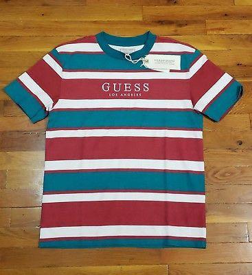 Guess Los Angeles St James Stripes T shirt Men s Fashion Tops Sets Tshirts Polo Shirts on Carousell