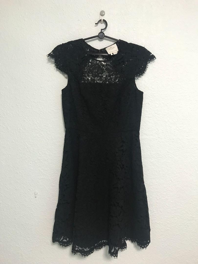Kate spade shop black lace dress