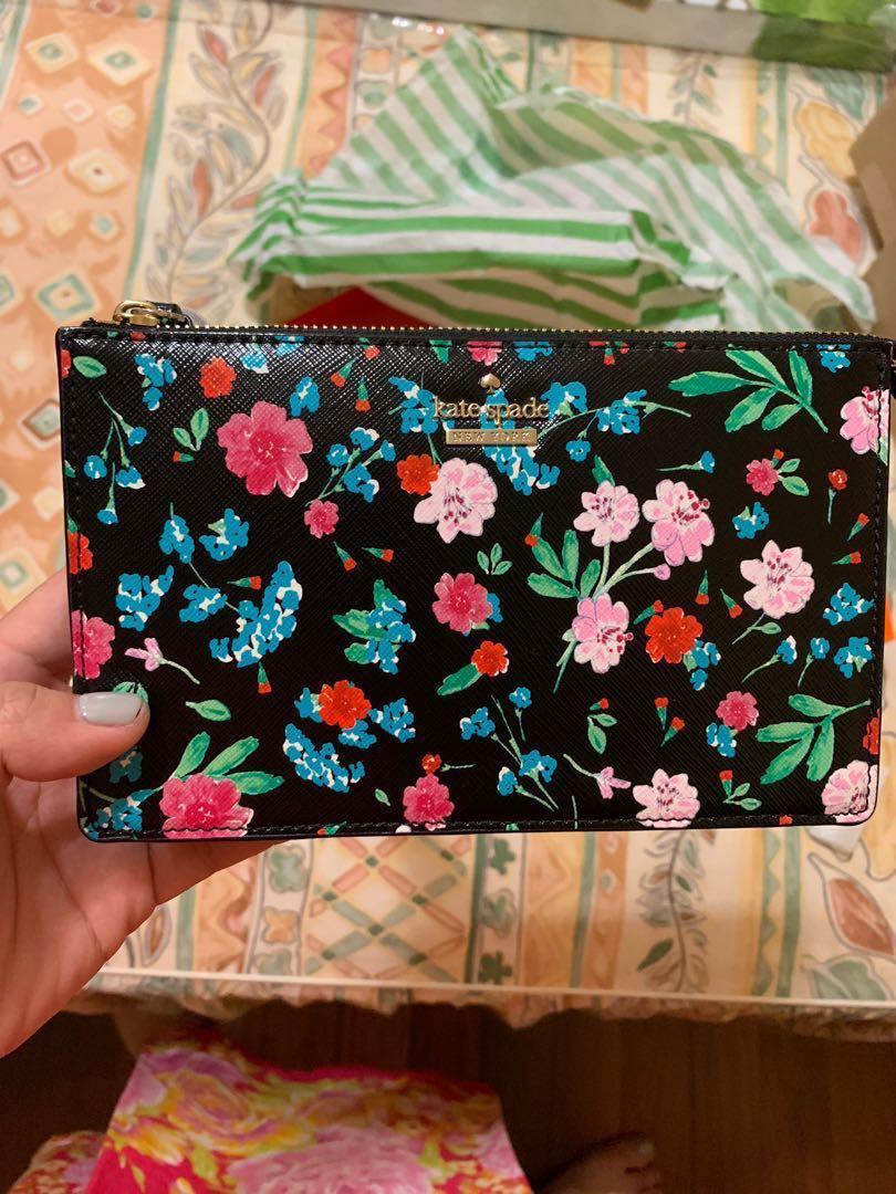 kate spade floral wristlet