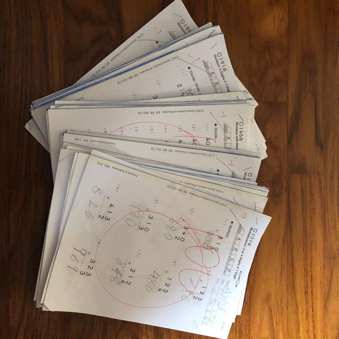 Kumon mathematics levels c and d 85 worksheets, Hobbies ...