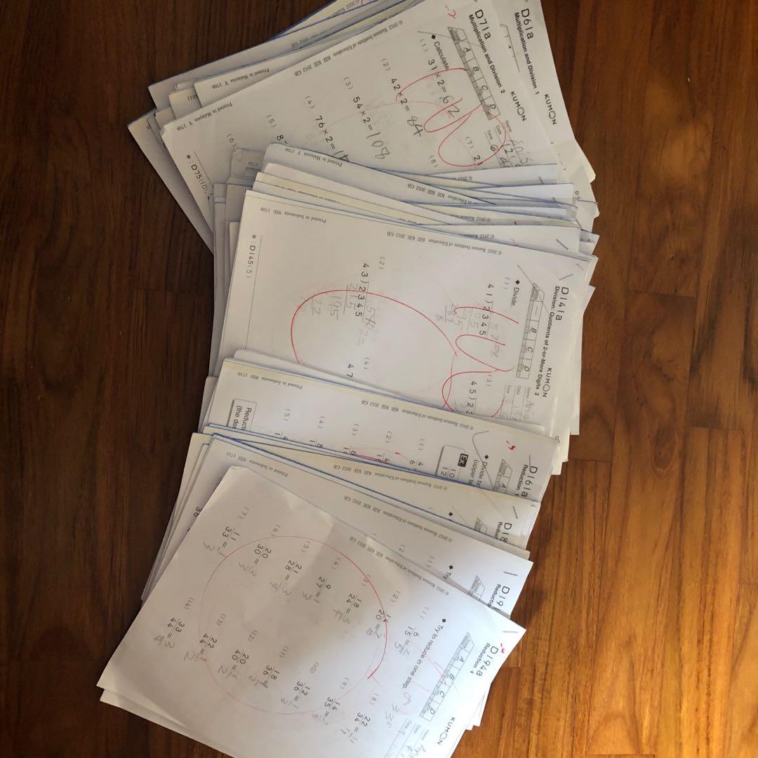 Kumon Mathematics Levels C And D 85 Worksheets Hobbies Toys Books Magazines Assessment Books On Carousell