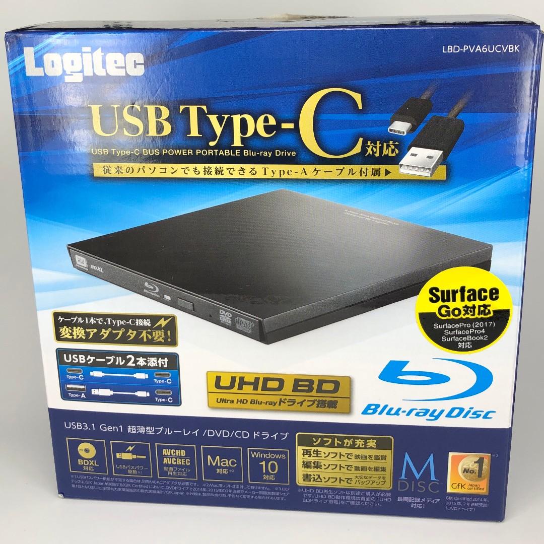 Logitec 外置Ultra HD 4K Blu-ray Rom LBD-PVA6UCVBK (USB 3.0 Type-C