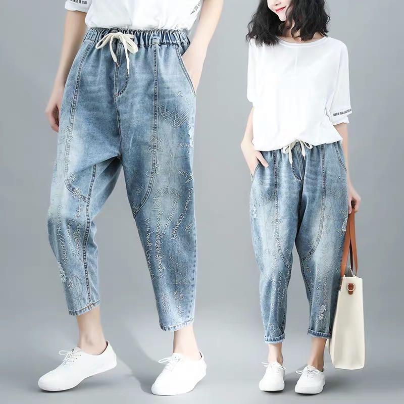 elastic jeans womens