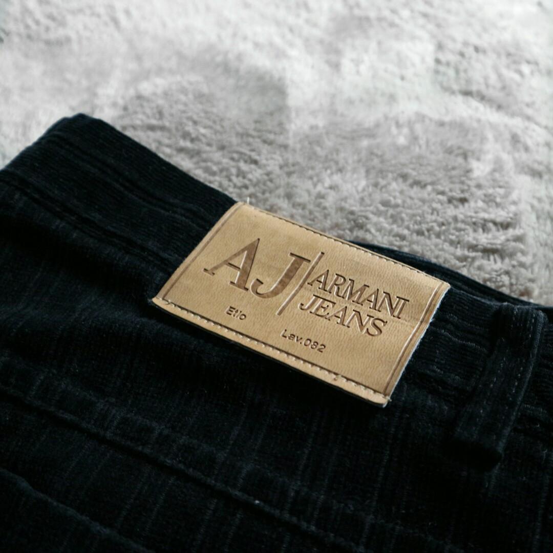 ARMANI JEANS Black Corduroy Trousers 