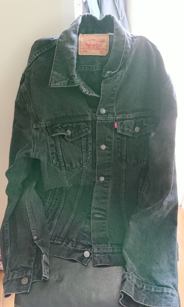 levis mens denim jacket black