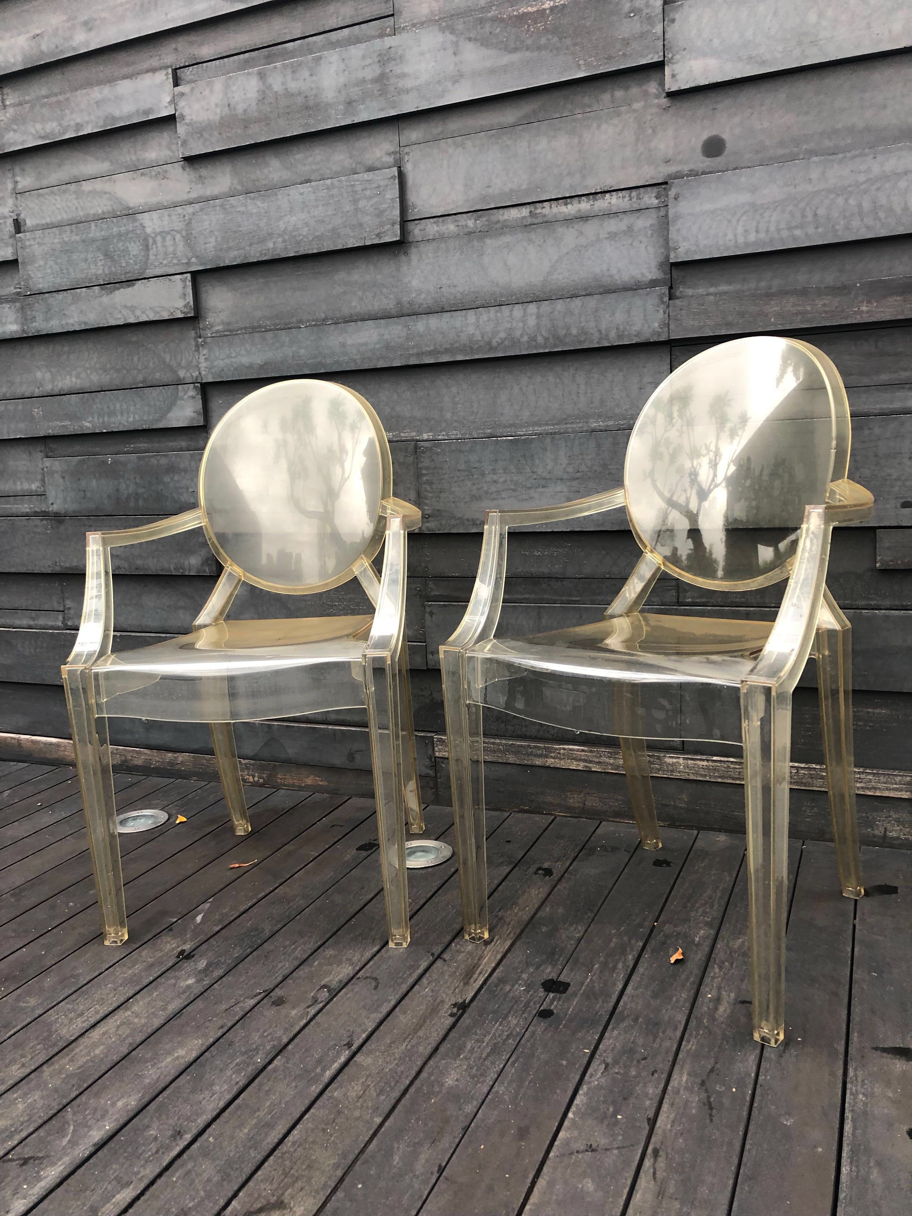 outdoor iconic kartell ghost chairphilippe starck