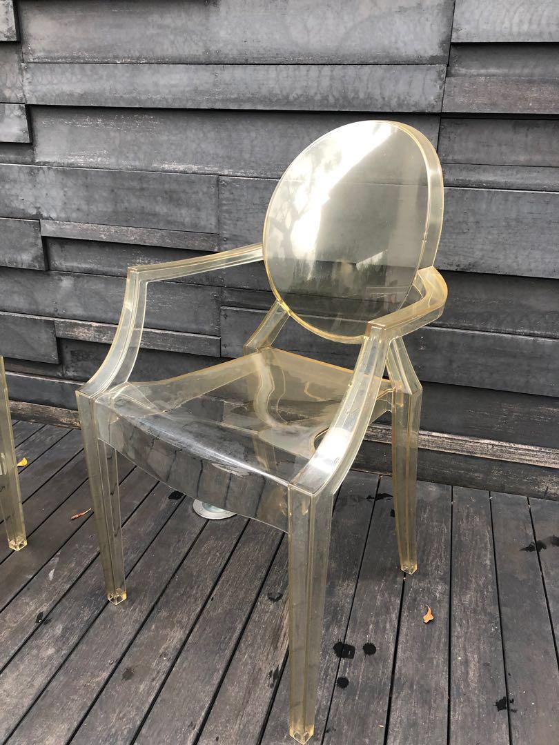 Outdoor Iconic Kartell Ghost Chair by Philippe Starck, Furniture & Home