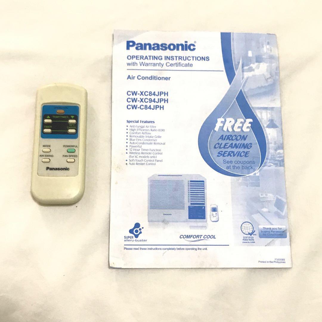 Panasonic Cool Comfort 1.5HP Aircon with remote, TV & Home Appliances