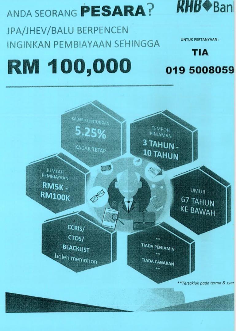 Pinjaman Rhb Pesara Everything Else Others On Carousell