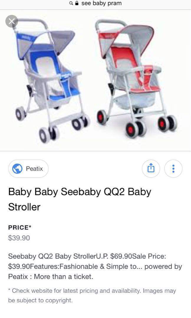 Preloved blue see baby stroller Babies Kids Going Out