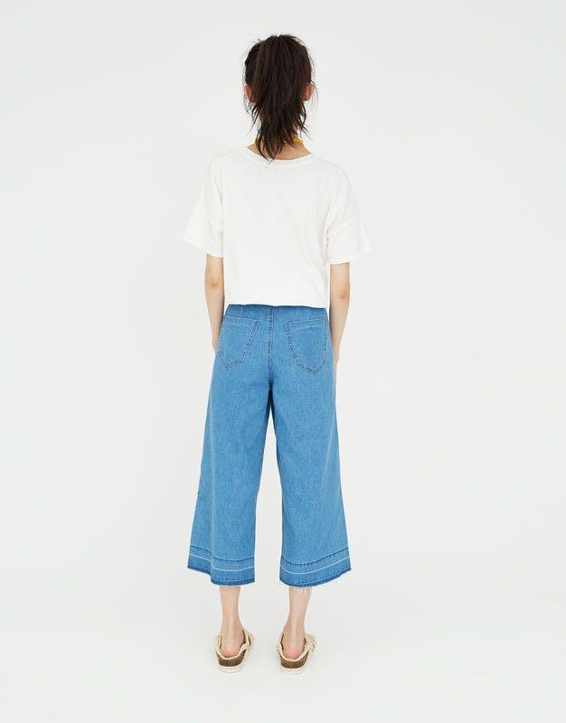 Jeans culotte pull cheap and bear
