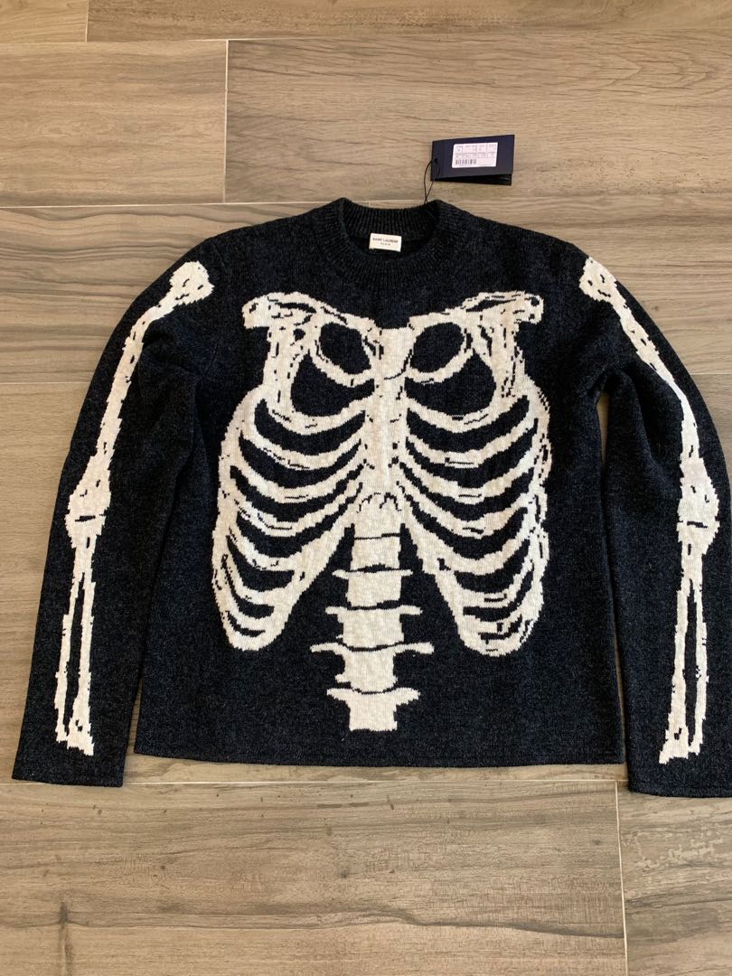 saint laurent skeleton sweater