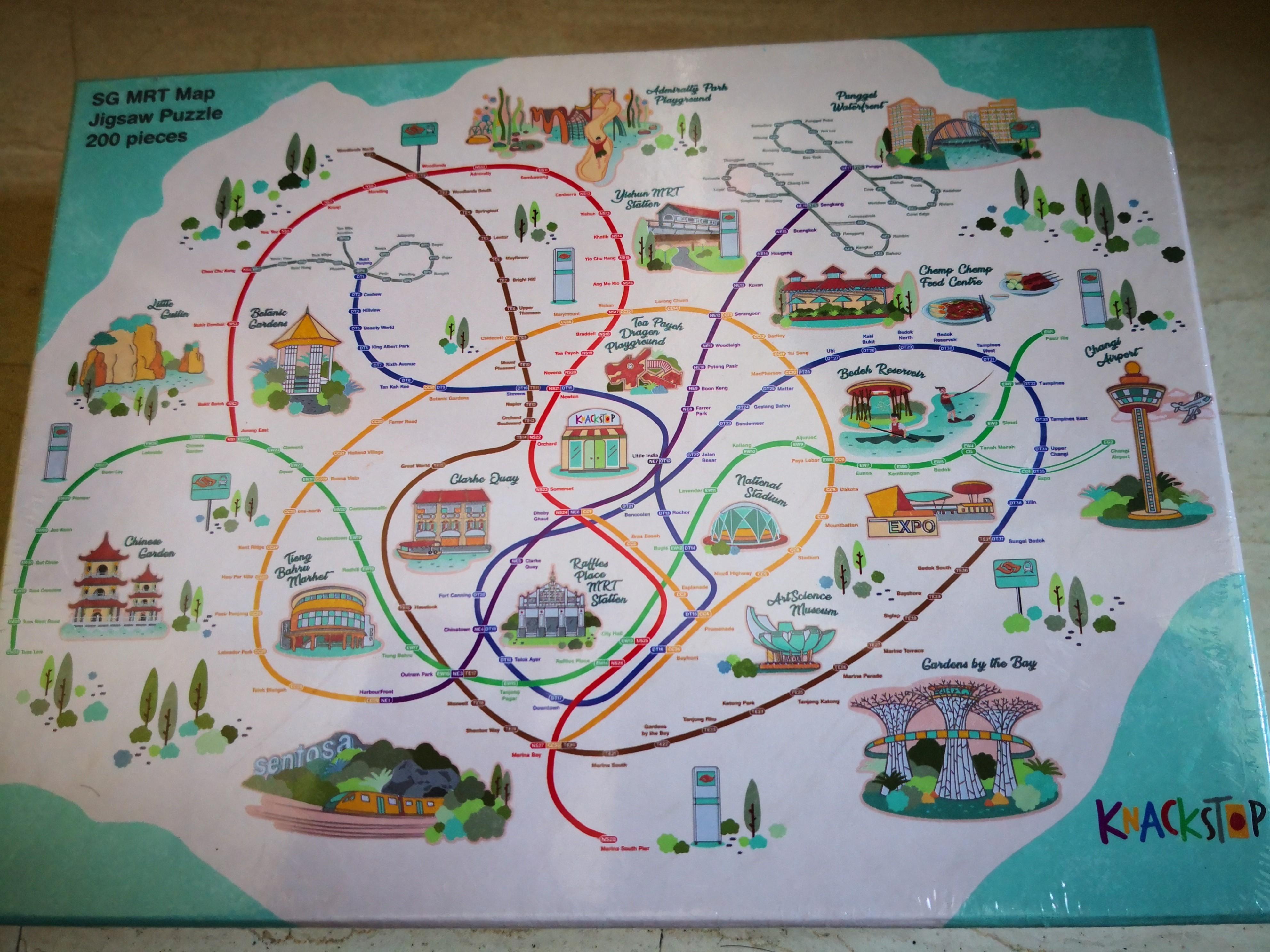 Sg MRT Map Jigsaw Puzzle, Hobbies & Toys, Toys & Games on Carousell